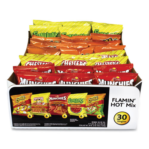 Picture of Flamin' Hot Mix Variety Pack, Assorted Flavors, Assorted Size Bag, 30 Bags/Carton