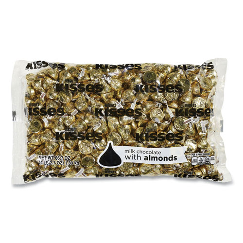 Picture of KISSES Milk Chocolate with Almonds, 66.7 oz Bag