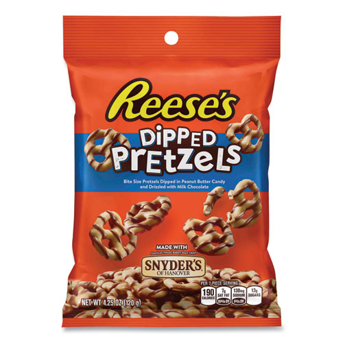 Picture of Dipped Pretzels, 4.25 oz Bag, 4/Carton