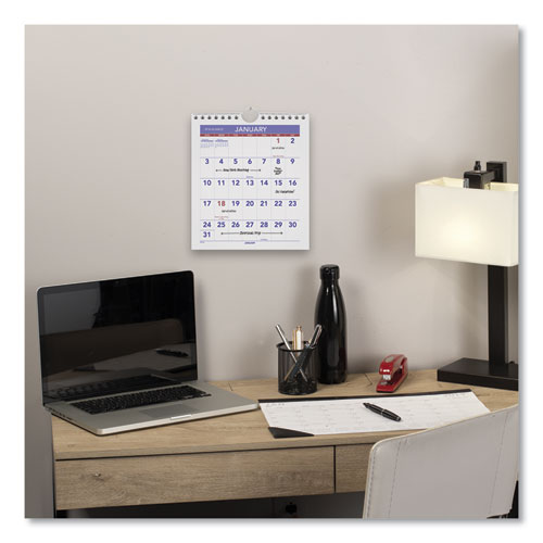 Picture of Mini Monthly Wall Calendar with Fold-Out Easel, 7 x 8, White Sheets, 12-Month (Jan to Dec): 2026
