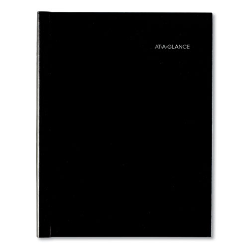 Picture of DayMinder Hardcover Weekly Vertical-Column Format Appointment Book, 11 x 8, Black Cover, 12-Month (Jan to Dec): 2024