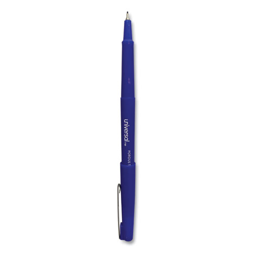 Picture of Porous Point Pen, Stick, Medium 0.7 mm, Blue Ink, Blue Barrel, Dozen