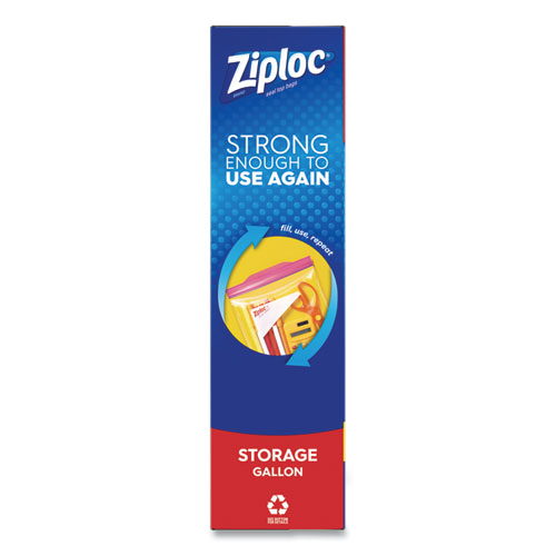 Picture of Double Zipper Storage Bags, Triple System Seal, Gallon, 10.56" x 10.75", Clear, 38/Box