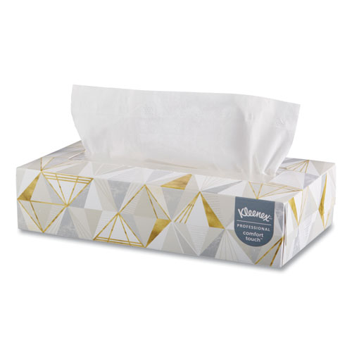 Picture of White Facial Tissue, 2-Ply, White, Pop-Up Box, 125 Sheets/Box