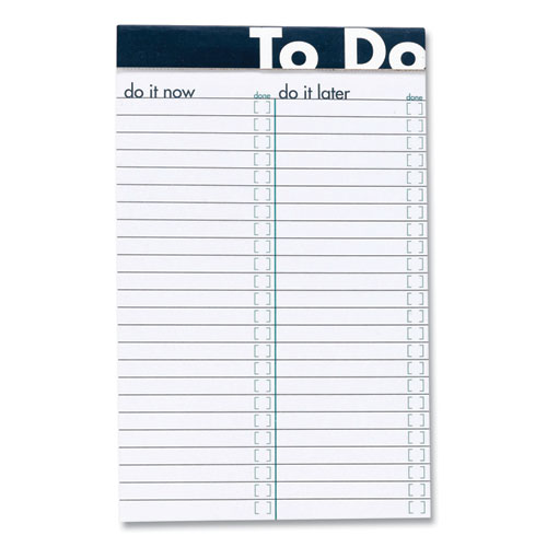 Picture of To Do Notepads, List-Management Format, Randomly Assorted Headband Colors, 50 White 5 x 8 Sheets