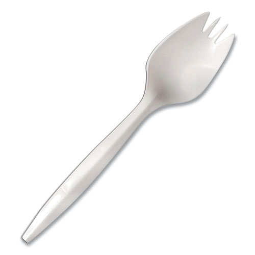 Picture of Mediumweight Polypropylene Cutlery, Spork, White, 1,000/Carton