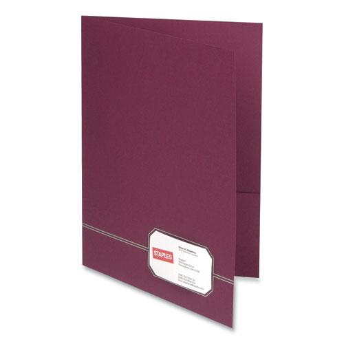 Picture of Monogram Series Business Portfolio, 0.5" Capacity, 11 x 8.5, Burgundy with Embossed Gold Foil Accents, 4/Pack