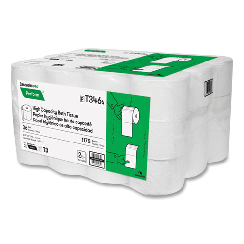 Picture of Perform Bathroom Tissue for Tandem Dispensers, Septic Safe, 2-Ply, White, 1,175 Sheets/Roll, 36 Rolls/Carton