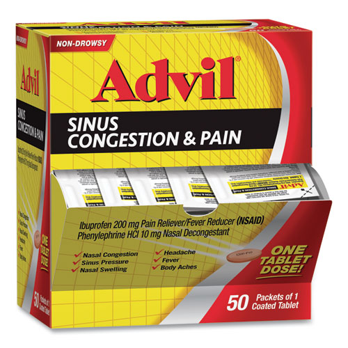 Picture of Sinus Congestion and Pain Relief, 50/Box