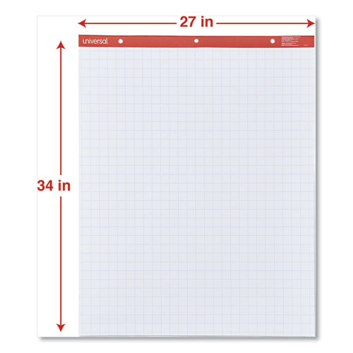 Picture of Easel Pads/Flip Charts, Quadrille Rule (1 sq/in), 27 x 34, White, 50 Sheets, 2/Carton