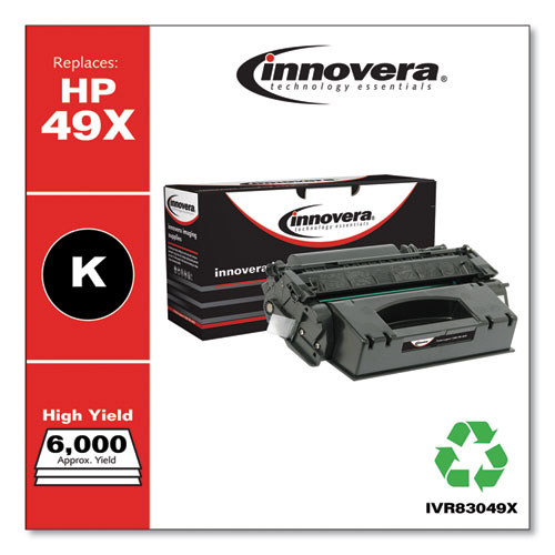 Picture of Remanufactured Black High-Yield Toner, Replacement for 49X (Q5949X), 6,000 Page-Yield