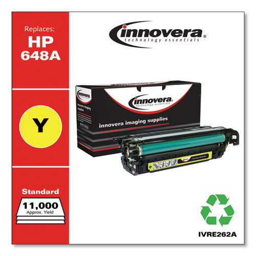 Picture of Remanufactured Yellow Toner, Replacement for 648A (CE262A), 11,000 Page-Yield