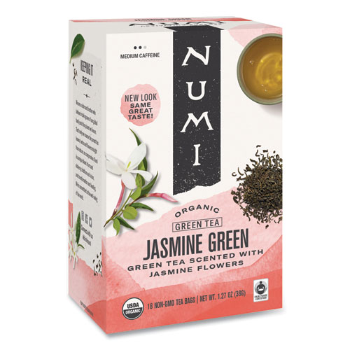 Picture of Organic Teas and Teasans, 1.27 oz, Jasmine Green, 18/Box