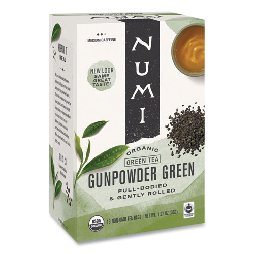 Picture of Organic Teas and Teasans, 1.27 oz, Gunpowder Green, 18/Box