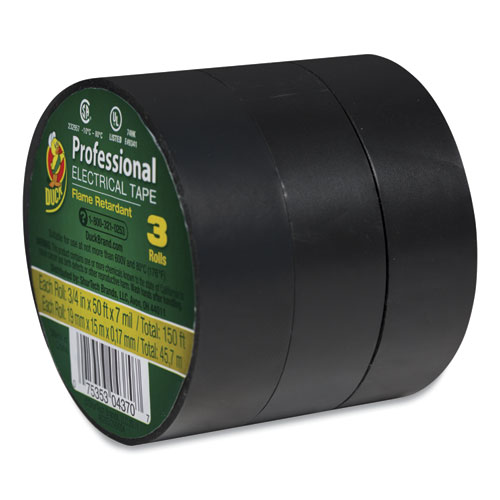 Pro+Electrical+Tape%2C+1%26quot%3B+Core%2C+0.75%26quot%3B+X+50+Ft%2C+Black%2C+3%2Fpack