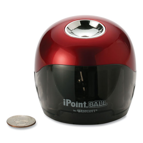Picture of iPoint Ball Battery Sharpener, Battery-Powered, 3 x 3.25, Red/Black