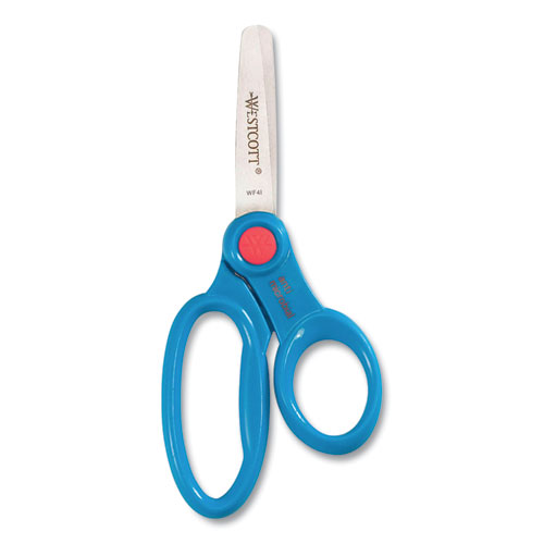 Picture of Kids' Scissors with Antimicrobial Protection, Rounded Tip, 5" Long, 2" Cut Length, Randomly Assorted Straight Handles