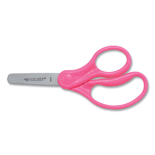 Picture of For Kids Scissors, Rounded Tip, 5" Long, 1.75" Cut Length, Straight Handle, Randomly Assorted Handle Color