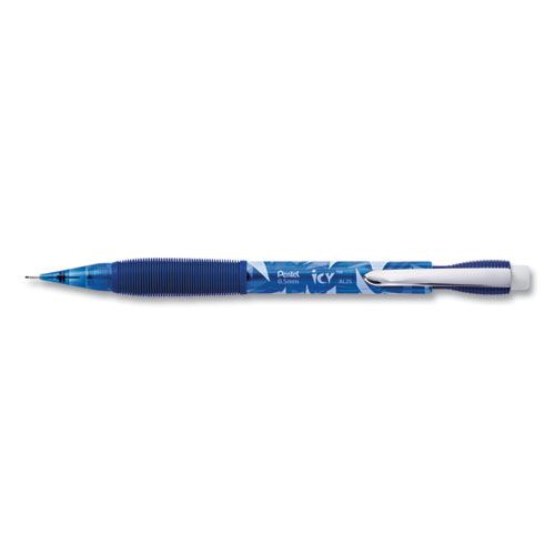 Picture of Icy Mechanical Pencil, 0.5 mm, HB (#2), Black Lead, Transparent Blue Barrel, Dozen