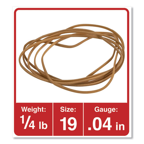 Picture of Rubber Bands, Size 19, 0.04" Gauge, Beige, 4 oz Box, 310/Pack