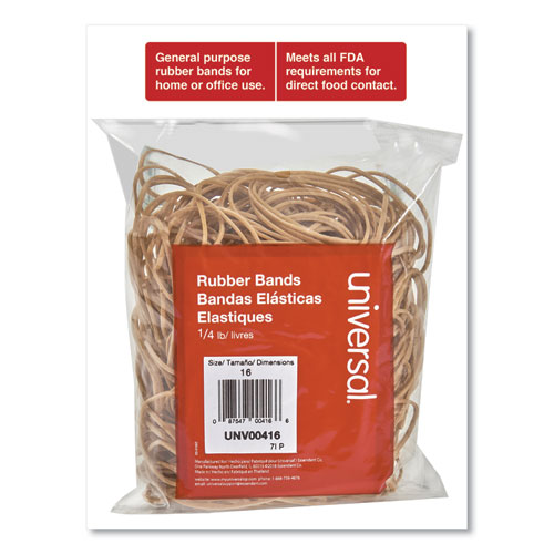 Picture of Rubber Bands, Size 16, 0.04" Gauge, Beige, 4 oz Box, 475/Pack