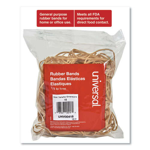 Picture of Rubber Bands, Size 18, 0.04" Gauge, Beige, 4 oz Box, 400/Pack