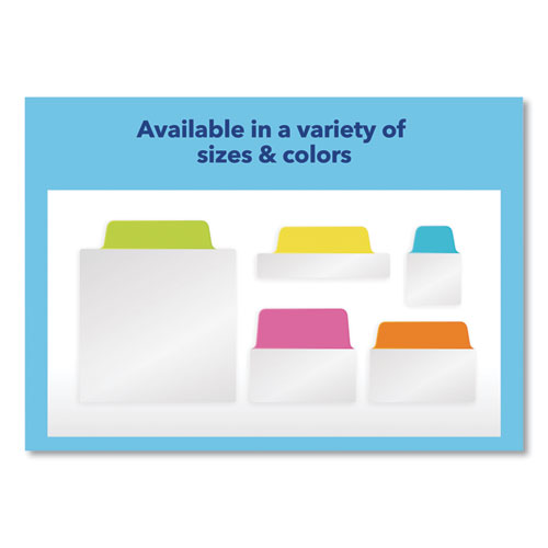 Picture of Ultra Tabs Repositionable Tabs, Standard: 2" x 1.5", 1/5-Cut, Assorted Neon Colors, 24/Pack