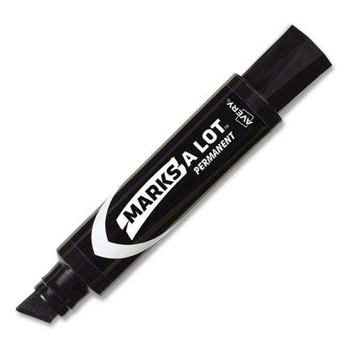 Picture of MARKS A LOT Extra-Large Desk-Style Permanent Marker, Extra-Broad Chisel Tip, Black (24148)