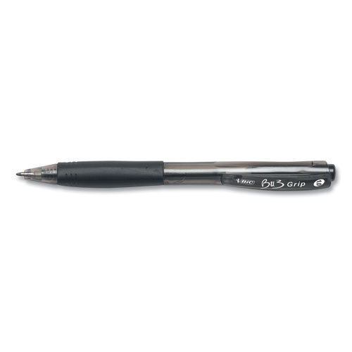 BU3+Ballpoint+Pen%2C+Retractable%2C+Medium+1+mm%2C+Black+Ink%2C+Smoke%2FBlack+Barrel%2C+18%2FPack