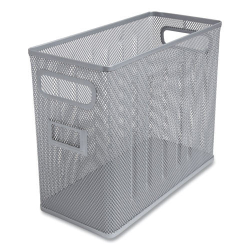 Picture of Wire Mesh Box-Style Vertical Document Organizer, 1 Section, Letter-Size, 5.79 x 12.4 x 10.16, Silver