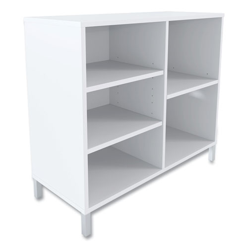 Picture of Essentials Laminate Bookcase, Five-Shelf, 36w x 15d x 31.6h, White