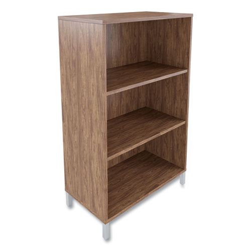 Picture of Essentials Laminate Bookcase, Three-Shelf, 28w x 15d x 45.6h, Espresso