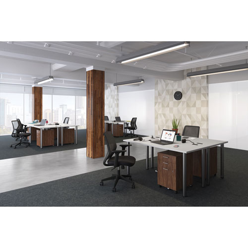 Picture of Essentials Mobile Pedestal File, Left or Right, 3-Drawers: Box/Box/File, Legal/Letter, Espresso, 15.6" x 21.3" x 24.3"