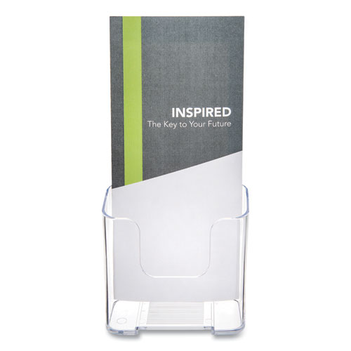 Picture of DocuHolder for Countertop/Wall-Mount, Leaflet Size, 4.37w x 3.25d x 3.87h, Clear