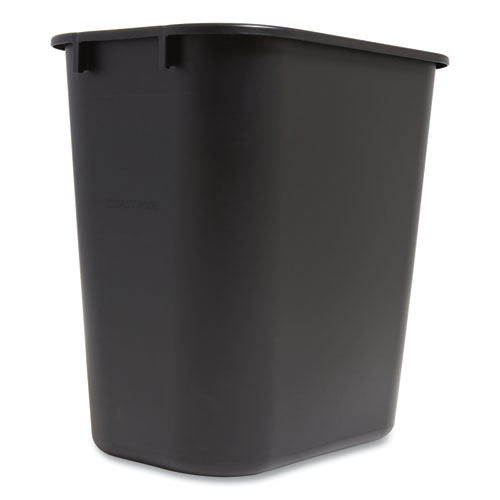 Picture of Open Top Indoor Trash Can , 7 gal, Plastic, Black