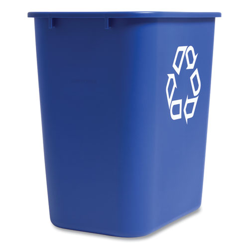 Picture of Open Top Indoor Recycling Container, Plastic, Blue