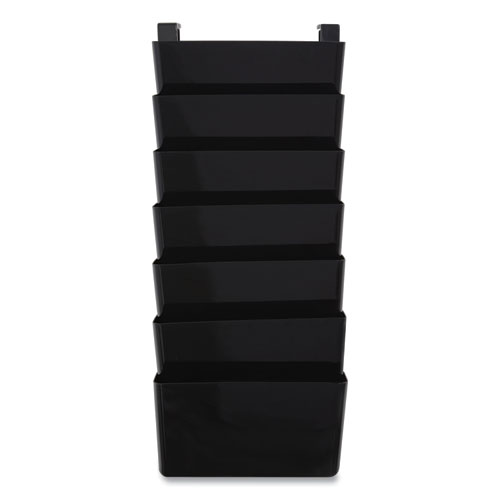 Picture of Unbreakable Plastic Wall File, 7 Sections, Letter Size, 13" x 3.81" x 30.78", Black