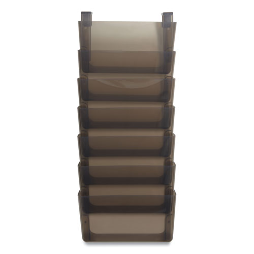 Picture of Unbreakable Plastic Wall File, 7 Sections, Letter Size, 13" x 3.81" x 30.78", Smoke