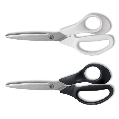 Picture of Stainless Steel Scissors, 8" Long, 3.58" Cut Length, Straight Assorted Color Handles, 2/Pack