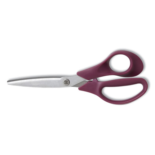 Picture of Stainless Steel Scissors, 8" Long, 3.58" Cut Length, Straight Purple Handle