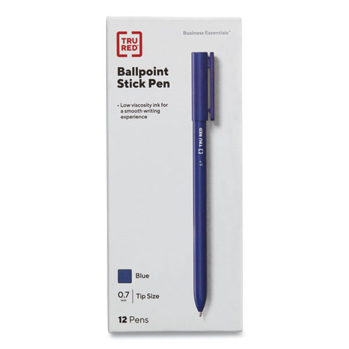 Picture of Ballpoint Pen, Stick, Fine 0.7 mm, Blue Ink, Blue Barrel, Dozen