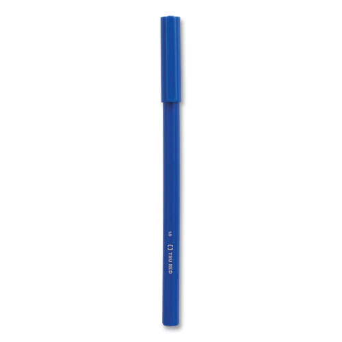 Picture of Ballpoint Pen, Stick, Medium 1 mm, Blue Ink, Blue Barrel, Dozen