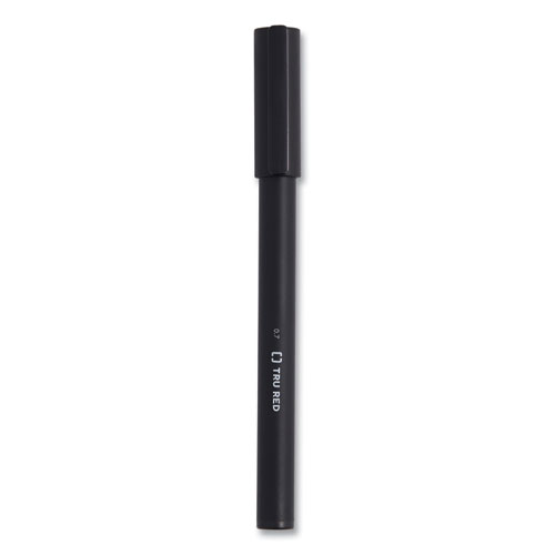 Picture of Quick Dry Gel Pen, Stick, Medium 0.7 mm, Black Ink, Black Barrel, Dozen