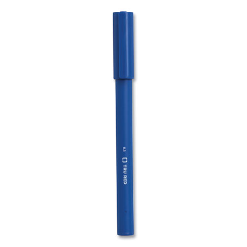 Picture of Quick Dry Gel Pen, Stick, Fine 0.5 mm, Blue Ink, Blue Barrel, Dozen