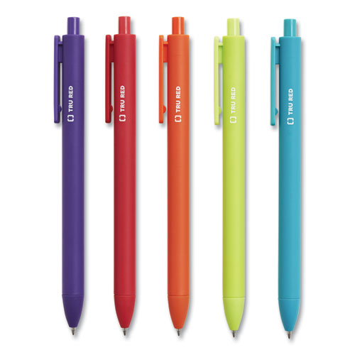 Picture of Quick Dry Gel Pen, Retractable, Medium 0.7 mm, Assorted Ink and Barrel Colors, 5/Pack