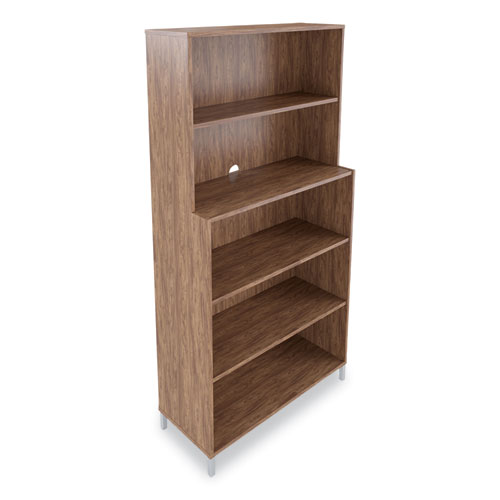 Picture of Essentials Laminate Bookcase, Five-Shelf, 35.8w x 14.9d x 72h, Espresso