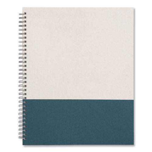Picture of Wirebound Hardcover Notebook, 1-Subject, Narrow Rule, Gray/Teal Cover, (80) 11 x 8.5 Sheets