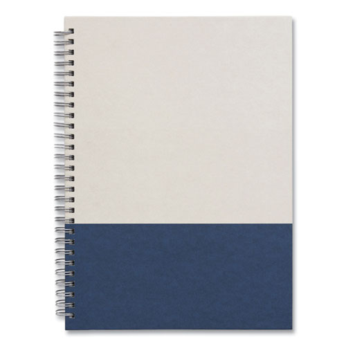 Picture of Wirebound Hardcover Notebook, 1-Subject, Narrow Rule, Gray/Blue Cover, (80) 9.5 x 6.5 Sheets