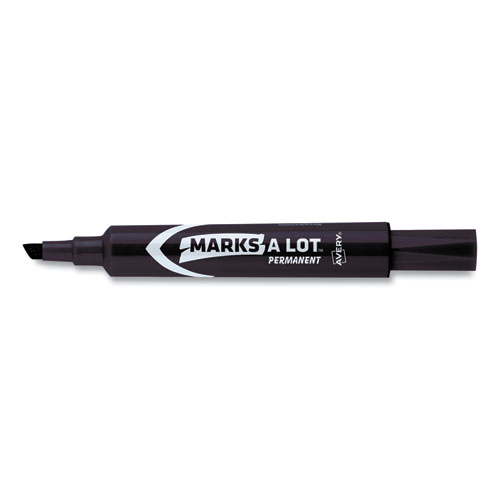 Picture of MARKS A LOT Regular Desk-Style Permanent Marker, Broad Chisel Tip, Black, Dozen (7888)