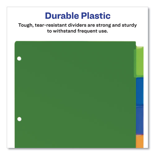 Picture of Insertable Big Tab Plastic Dividers, 5-Tab, 11 x 8.5, Assorted, 1 Set